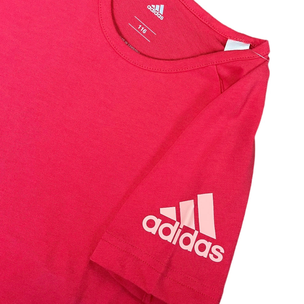 Adidas Junior Girls Logo Tee T-shirt (coral) (116cm)