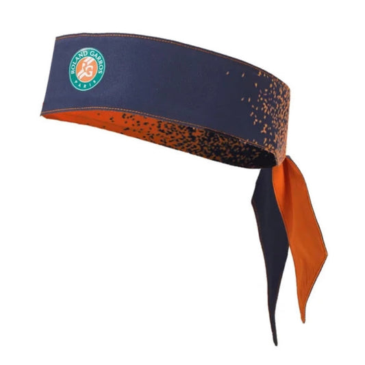 Roland Garros Performance Reversible Head Tie Bandana (navy-orange)