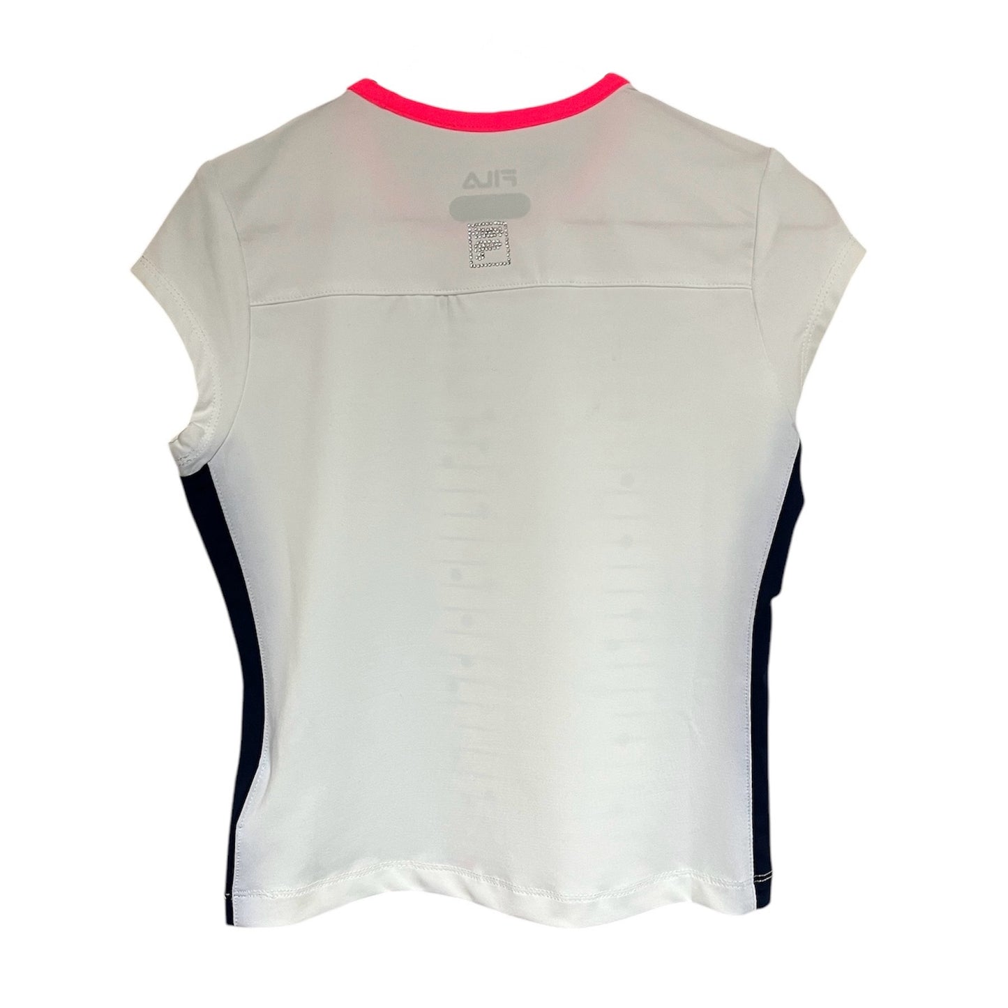 FILA Junior Girls Down the Line Cap Sleeve Top (White)