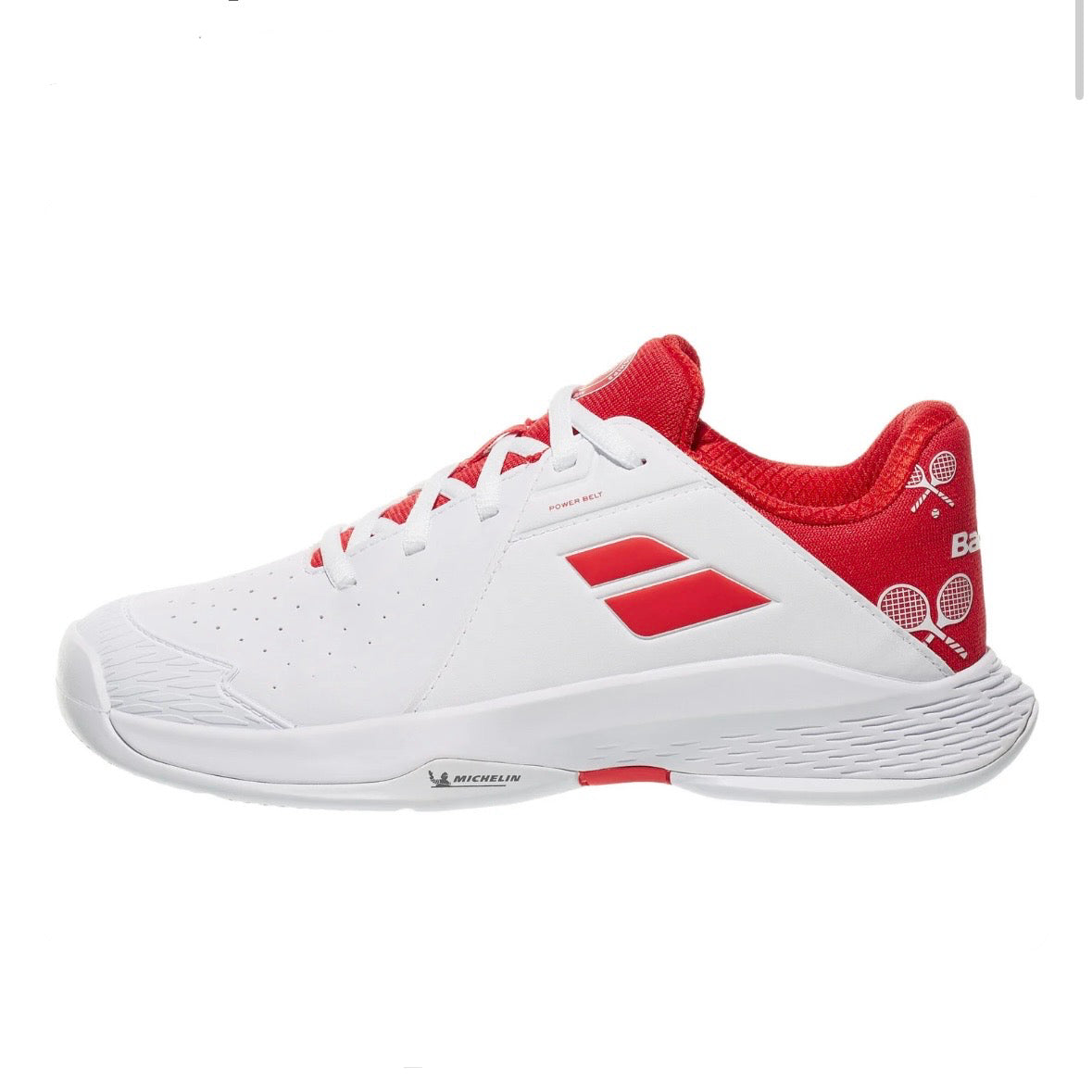 Babolat Propulse 3 Wimbledon All Court Junior Tennis Shoes (White-Red)