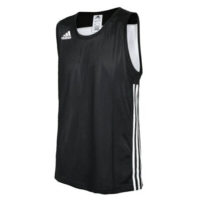 Adidas Men's Reversible Sleeveless Tank Top Tee Shirt (Black-White)