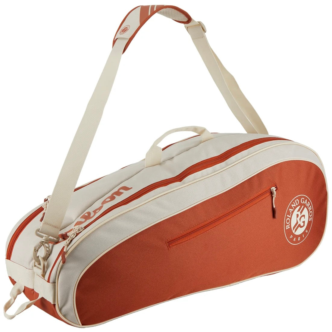 Wilson 2025 Roland Garros Team (6 Pack) Racket Bag (Cream-Clay)