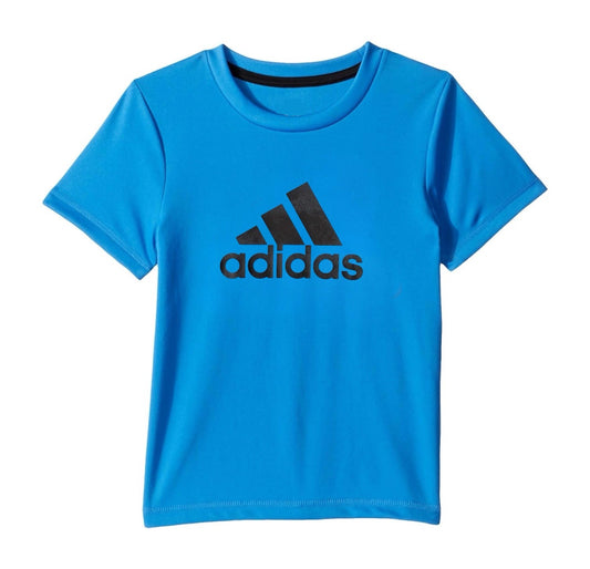 Adidas Junior Kids / Youth Boy’s Cotton Tee Top T-shirt (Blue-black)