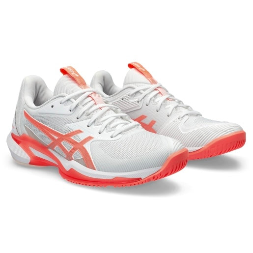 Asics Solution Speed FF 3 Women's Tennis Shoes (Off White-Sun Coral)