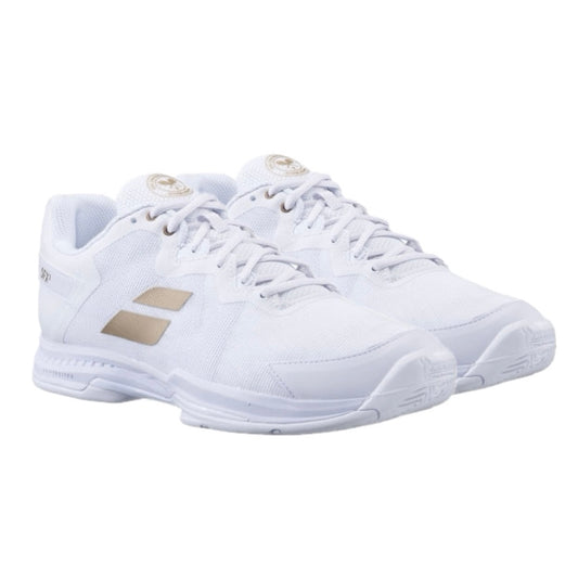 Babolat SFX3 All Court Wimbledon Men's Tennis Shoes (White-gold)