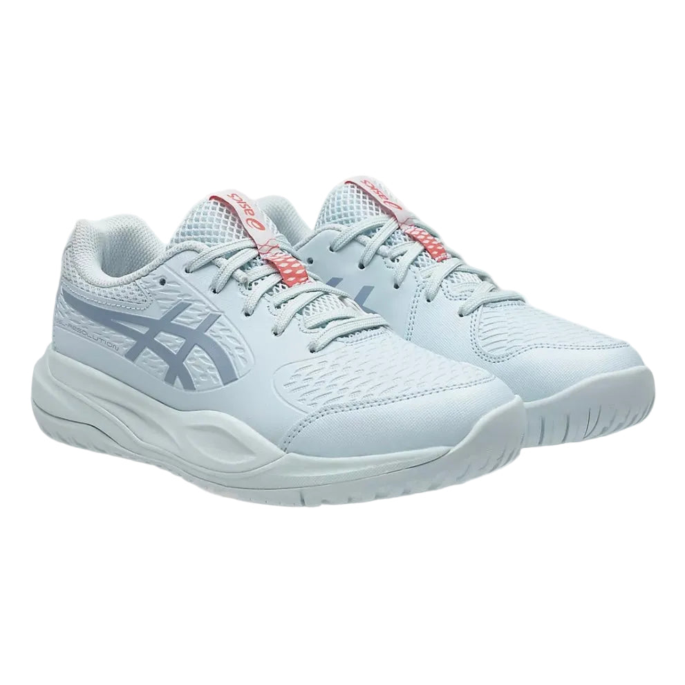 Asics Gel-Resolution X GS Junior Tennis Shoes (Sky-Grey Blue)