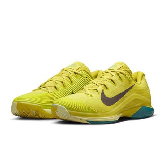 Nike Zoom Vapor 12 HC Hard Court Premium Men’s Tennis Shoes (High Voltage-Cave Stone)
