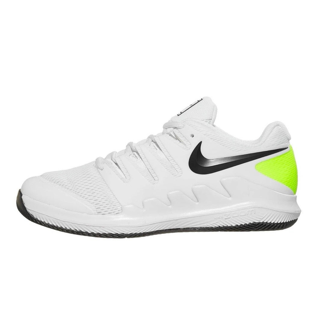Nike Court Vapor X Junior Tennis Shoes (White-Black Volt)