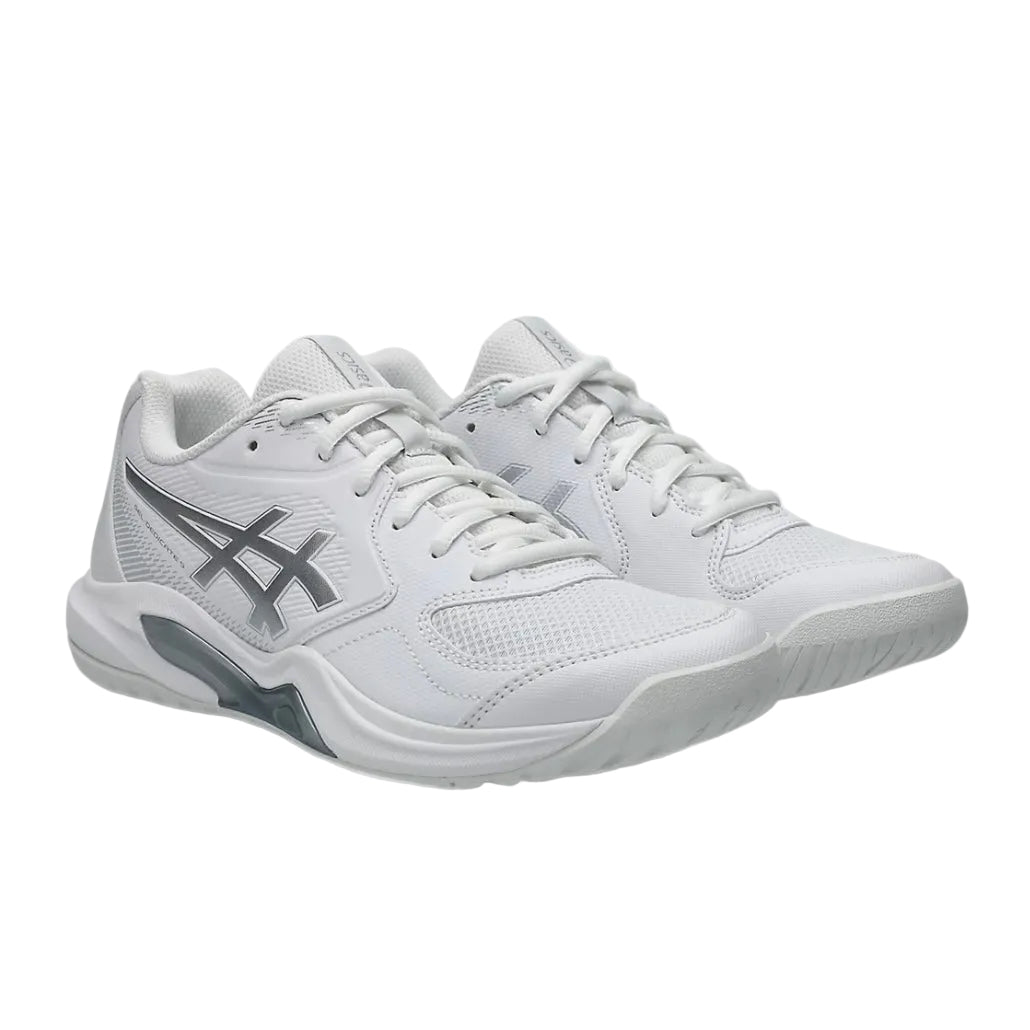 Asics Gel-Dedicate 9 Women’s Tennis Shoes (White-Pure Silver)