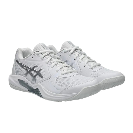Asics Gel-Dedicate 9 Wide (D) Women’s Tennis Shoes (White-Pure Silver)