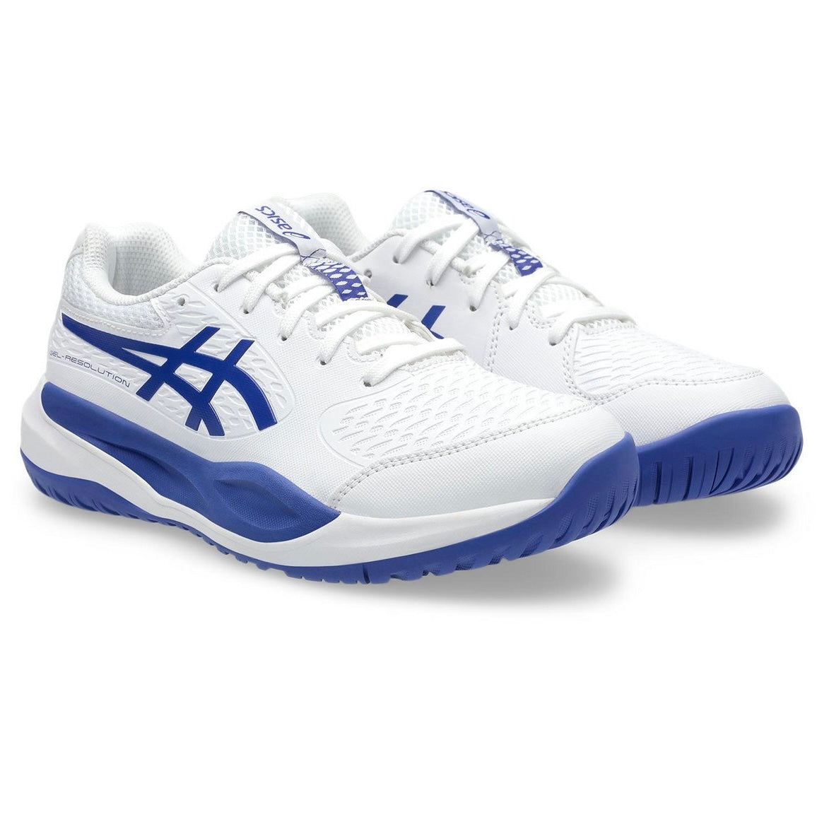 Asics Gel-Resolution X GS Junior Tennis Shoes (White-Dark Cobalt) - SportStation HK