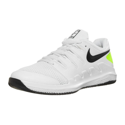 Nike Court Vapor X Junior Tennis Shoes (White-Black Volt)