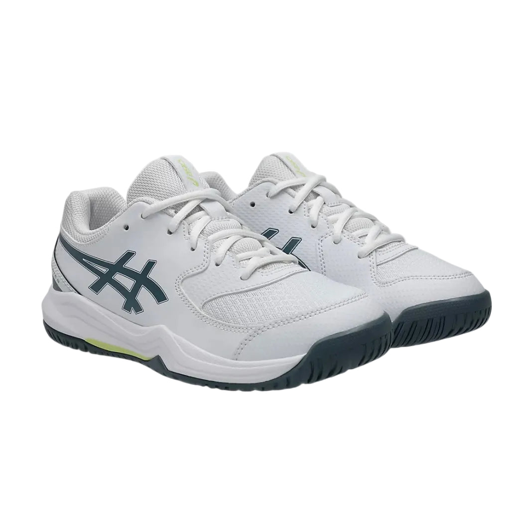 Asics Gel-Dedicate 8 GS Junior Tennis Shoes (White-Ironclad)
