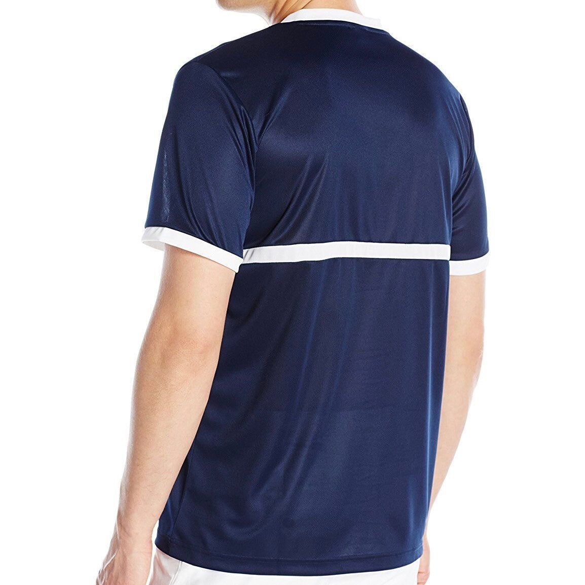 Adidas Men's Tennis Court Crew Neck Navy White Climate Top Tee Shirt (Navy-white) (Size S)