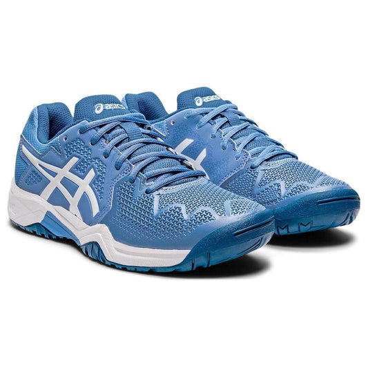 Asics Gel-Resolution 8 GS Junior Tennis Shoes (Blue Harmony-White)