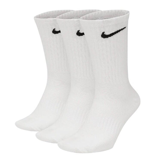 Nike Cotton Lightweight Crew 3-Pack Socks (white)