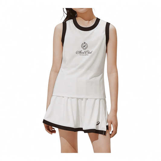 Asics Junior Kids / Youth Girl’s Dri-FIT Sleeveless Top and Skorts (White)