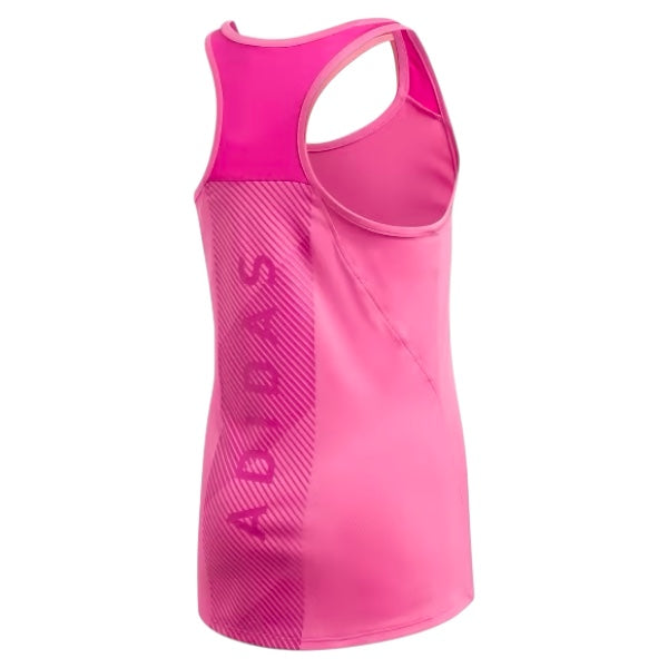 Adidas Junior Girls Logo Pink Tank (size S)