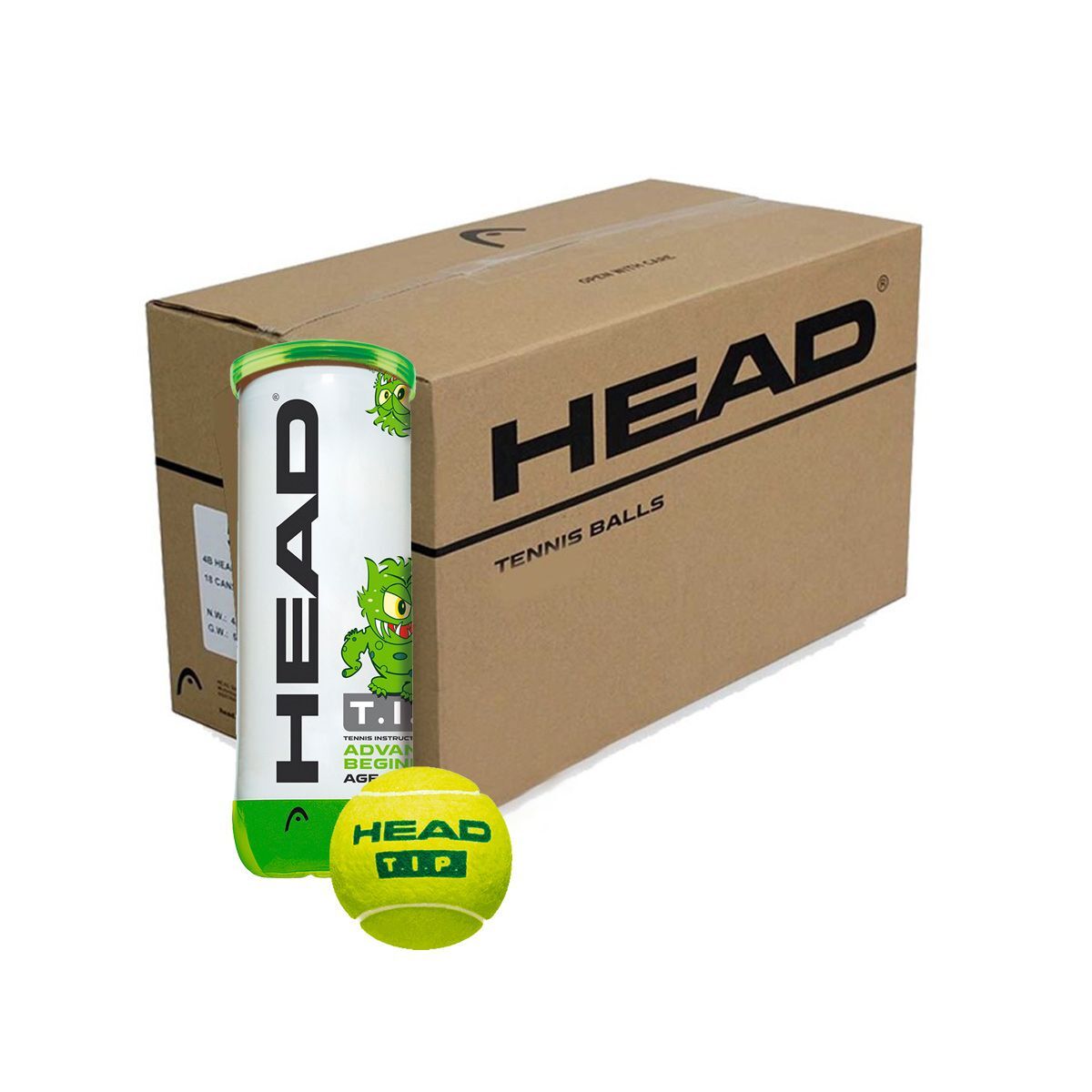 Head T.I.P. Green Tennis Balls (3 balls per can)