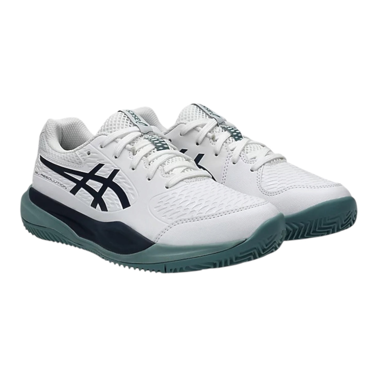 Asics Gel-Resolution X GS Junior Tennis Shoes (White-Midnight)