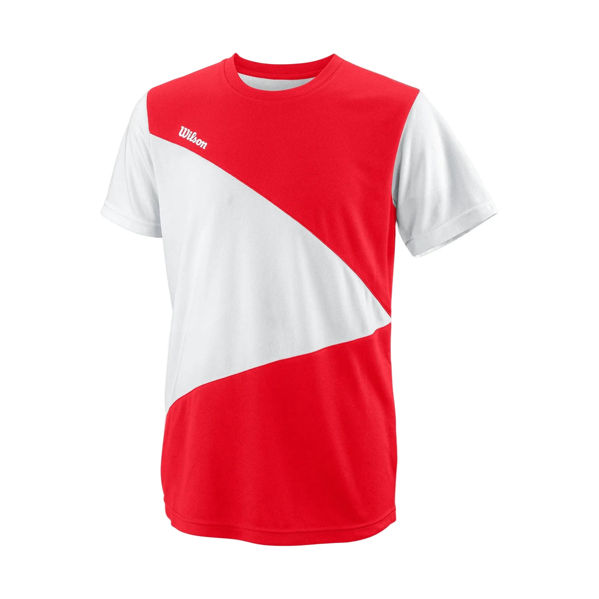 Wilson Junior Kids / Youth Boy’s Team 2 Boys’ Triangle Tee Top Shirt (White-Red / White-Black)