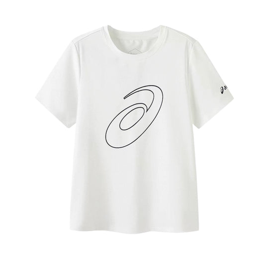 Asics Junior Kids / Youth Unisex Dri-FIT Logo Tee Top Shirt (White)