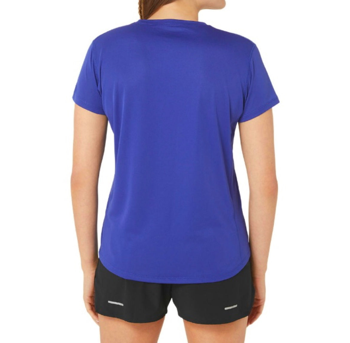 Asics Women's Dri-fit Silver SS Tee Top T-shirt (Purple)