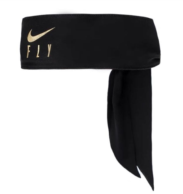 Nike Dri-Fit Fly Head Tie (Black-gold)