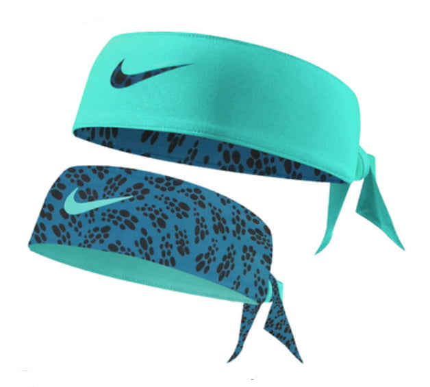 Nike Dri-Fit Reversible Head Tie (Green-blue pattern)