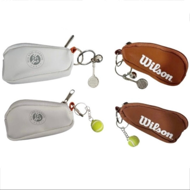 Wilson Roland Garros Purse and Ball Keychain Set (White / Clay)