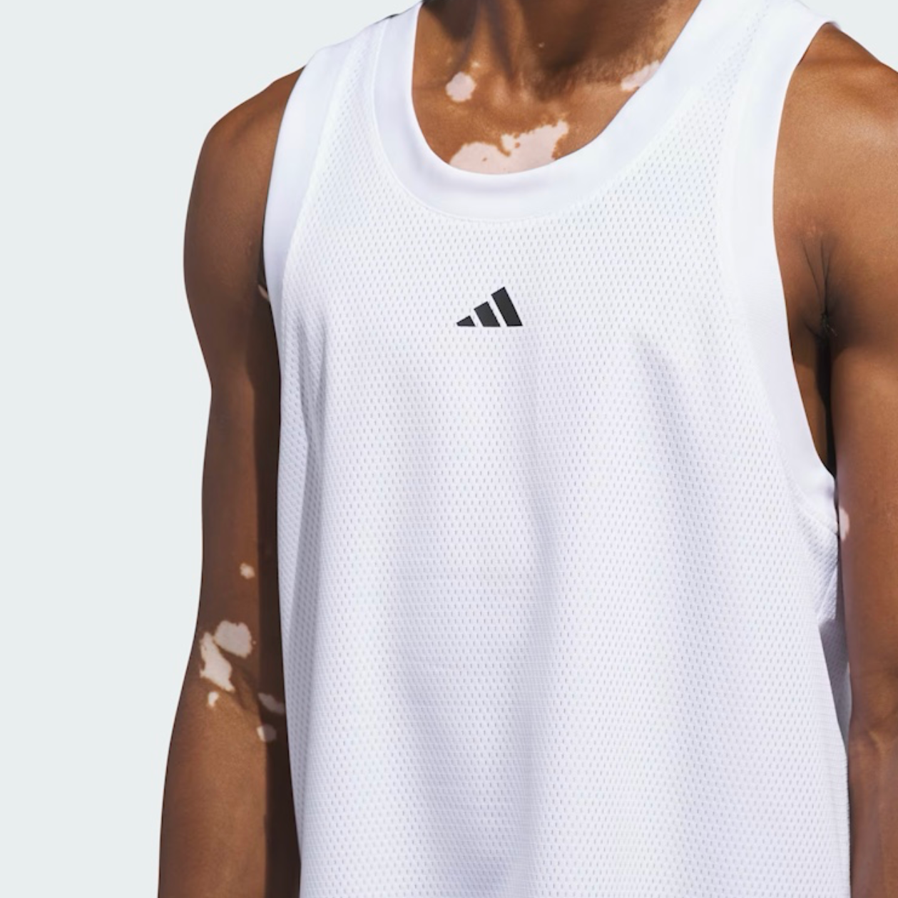 Adidas Men's Legends Top Tee Shirt Sleeveless Tank (White)