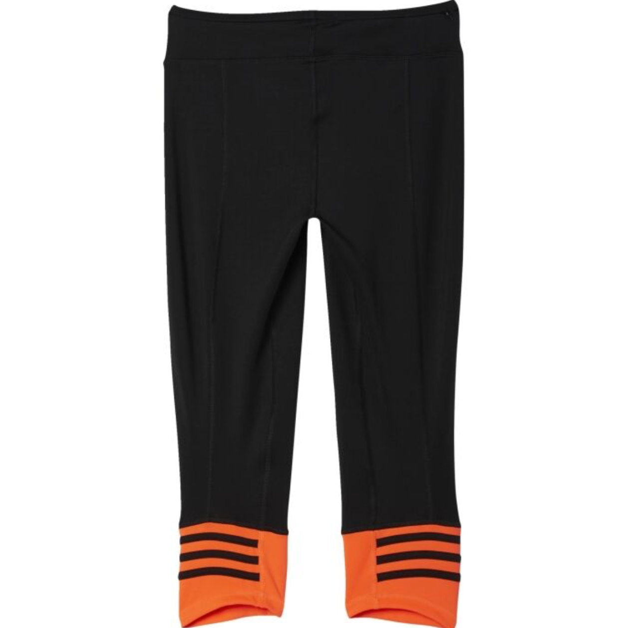 Adidas Women's Response 3/4 Tights Pants Leggings (Black-Neon orange) (size M)