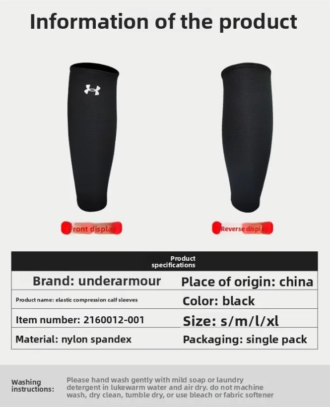 Under Armour Unisex Calf Sleeves (Black) (1 piece)