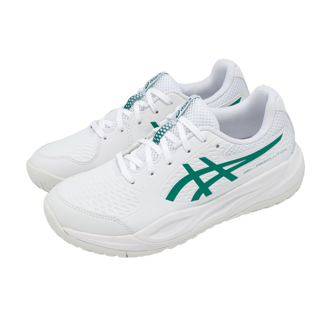 Asics Gel-Resolution X GS Junior Tennis Shoes (White-Putch Green) - SportStation HK