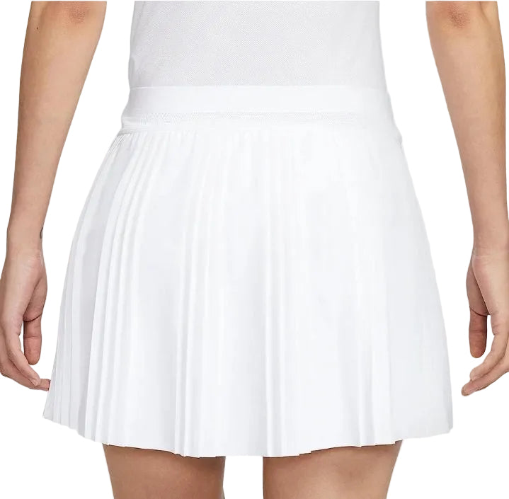 Nike Court Slam Dri-FIT Brand Logo Women's Pleated Tennis Skirt (White) FZ6491-100